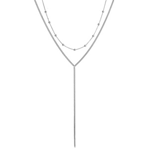 Collar de cadena chapado en oro de aleación en forma de Y, múltiples capas, moderno, versátil, personalizado, collar geométrico para mujer - Product Image 2