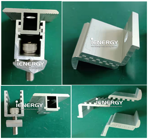 Clips Centrales para Paneles Solares IENERGY, Componente de Montaje para Paneles Solares, Abrazadera Central Ajustable para Paneles Solares - Product Image 6