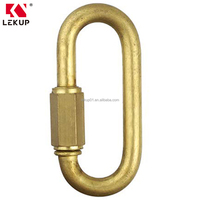 Mousqueton de verrouillage en laiton en forme de D pour chaîne à vis, M6 1/4 pouce, connecteur rapide robuste pour chaîne, en vente