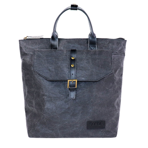 Bolsa de Mano Tipo Mochila de Papel Kraft Lavable 2 en 1, Ecológica, con Textura Vintage, Multifuncional, con Logotipo Personalizado - Product Image 2