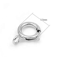 Fermoirs mousquetons à ressort en argent sterling 925 plaqué or rose pour la fabrication de colliers et de bracelets