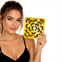 Vente en gros de cils en fibres synthétiques 3D en forme de papillon, emballage personnalisé, cils magiques, fournisseur de cils en bande complète