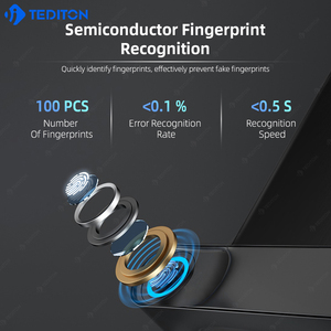 Tediton สมาร์ทประตูล็อคฉันบ้านประตูไม้สำหรับบ้านอิเล็กทรอนิกส์ดิจิตอล ttlock ลายนิ้วมือล็อคประตูอัจฉริยะ - Product Image 4
