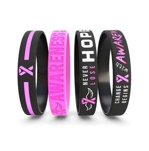 Pulseras de goma de pulsera de silicona con logotipo profesional ecológico personalizado para eventos - Product Image 6