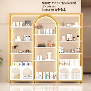 Exhibidor de Lujo Moderno para Salón de Belleza, Estante de Exhibición de Cosméticos, Esmaltes de Uñas <span class=keywords><strong>y</strong></span> Cuidado de la <span class=keywords><strong>Piel</strong></span>, Mueble de Exhibición para Tienda - Product Image 2