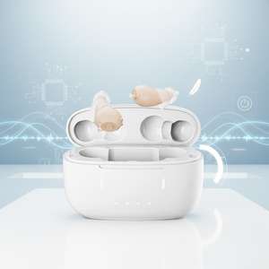Aides auditives rechargeables sans ordonnance pour les seniors, réduction du bruit, son clair, design intra-auriculaire confortable et invisible - Product Image 2
