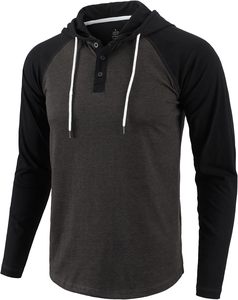 Men's Casual Athletic <b>Workout</b> <b>Hoodie</b> Lightweight Embroidered Jersey Sweatshirt with Long Sleeve and Drawstring - Product Image 4