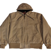 Veste matelassée à capuche pour homme, de qualité supérieure, fabriquée en toile épaisse coupe-vent de 12 oz, avec logo personnalisé, pour le travail en hiver, directement de l'usine
