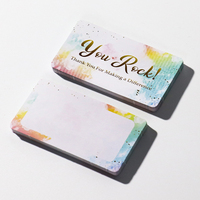 Merci élégant pour vos cartes de commande Cartes de visite personnalisées avec votre logo pour l'emballage de commerce électronique et l'appréciation du client