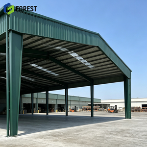 Structure en acier à portique industriel à haute capacité de charge pour entrepôt à baie ouverte et équipement préfabriqué - Product Image 1