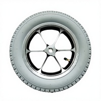 Nouvelle roue motrice pneumatique à rouleaux en caoutchouc de 12 pouces avec roulement à gorge, revêtement en poudre, bande de roulement souple, capacité de charge de 100 kg, garantie 1 an