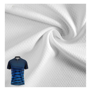 Nhanh Dru Tổ Ong 100% <span class=keywords><strong>Polyester</strong></span> Trắng Vải Bóng Đá Lưới Vải Cho Bóng Thể Thao T-Shirts Thăng Hoa - Product Image 1