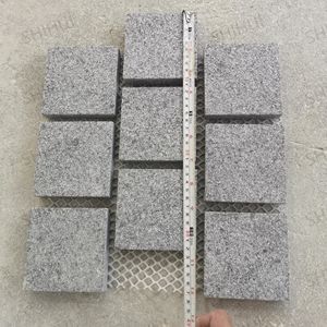 Sh đá tự nhiên grey g654 Granite Cube gạch mô hình flamed bề mặt máy cắt cạnh bên ngoài lát đá meshed đá cuội - Product Image 4
