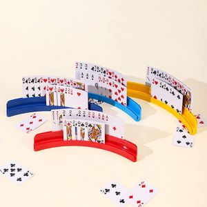 Plastic Four Color Curved Eco-Friendly Poker Card <b>Holder</b> Table Game Egg Board Game Card Inserting Device Creative - Product Image 1