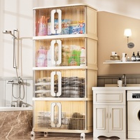 Boîte de rangement en plastique pliable pour articles ménagers 1/2/3/4/5 niveaux pour le stockage des draps de lit, adaptée à un usage familial