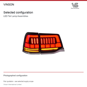 Paires de feux arrière à LED pour Toyota Land Cruiser LC200 2016-2020 Configuration photographiée - Product Image 1