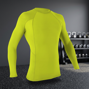 Custom Printed Breathable Anti-Bacterial <b>Compression</b> Rash Guard <b>Men's</b> Full Sleeve T-<b>shirt</b> Spandex/Polyester Sport Apparel OEM - Product Image 1