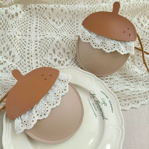 Sac à bandoulière en cuir PU pour enfants, vintage, motif fruits chêne, créatif, fait à la main, style mignon et doux - Product Image 1