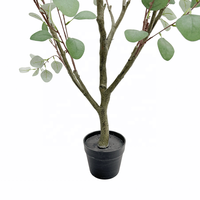 Arbre d'eucalyptus artificiel de 150 cm de hauteur, plante d'eucalyptus artificielle pour la décoration de la maison et du bureau