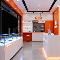 Aménagement intérieur simple pour magasin de téléphonie mobile, présentoir de téléphones numériques en bois, comptoir de magasin de téléphonie mobile, mobilier de décoration