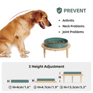 Mangkuk anjing keramik naik lambat Pot anjing ditinggikan Pot anjing antiselip dudukan tinggi pengumpan hewan peliharaan untuk piring anjing besar sedang diskon besar pemasok <span class=keywords><strong>Ebay</strong></span> - Product Image 4