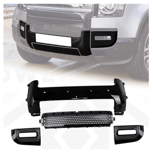 NEWWIND Gloss nero lega di alluminio Auto paraurti anteriore copertura inferiore Trim Lip per Land <span class=keywords><strong>Rover</strong></span> Defender L663 accessori Auto esterno - Product Image 1
