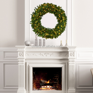 Guirlande de Noël artificielle pré-éclairée en PVC, faite à la main, écologique, en forme de sapin, avec prise électrique pour porte et usage intérieur - Product Image 5