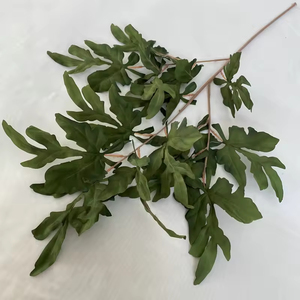 Vente en gros de feuilles vertes artificielles, clématites, feuilles de fleurs artificielles <span class=keywords><strong>série</strong></span> verte pour décoration de mariage à la maison - Product Image 5