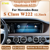 Lecteur multimédia CNSTWEI pour Mercedes-Benz Classe S W222, Qualcomm 6225 Snapdragon 685, Android 15, GPS, MP3, écran partagé sans fil, DSP