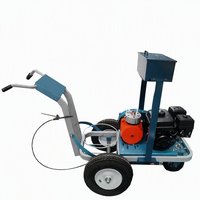 Pistolet pulvérisateur automatique à poussée manuelle, machine à peinture à froid à moteur hydraulique pour marquage routier avec haute efficacité