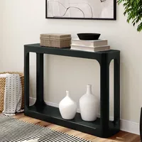Table console à cadre ouvert noir mat de 46,5 pouces