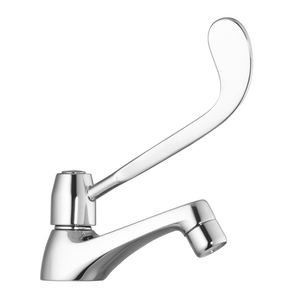 Robinet de lavabo à levier en forme de col de cygne, chromé, longueur 38 cm, pour utilisation en lavabo - Product Image 1