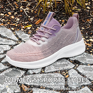 Zapatillas Deportivas Casuales para Mujer, Primavera, Verano, Otoño, Ligeras, con Cordones, Transpirables, Antideslizantes, de PVC - Product Image 2