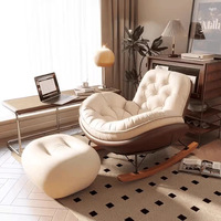 Fauteuil de méditation inclinable moderne en fer pour salon intérieur – Chaise à bascule confortable pour la détente