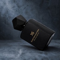 Flacon de parfum en verre noir mat de 30 ml avec bouchon facetté et col serti, emballage cosmétique vide, flacon de parfum, logo personnalisé