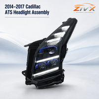 Ensemble de phares pour Cadillac ATS 2014-2017, anneau bleu modifié, LED DRL, clignotant séquentiel, lampe avant, vente en gros OEM