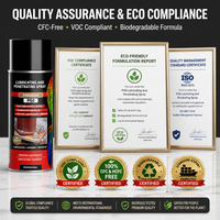 XMC P50 450ml Spray Lubrifiant Pénétrant Multi-Usages Anti-Rouille Huile Aérosol pour Machines Industrielles et Réparation Automobile Longue Durée