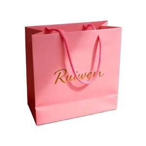 Nouveaux sacs en papier de conception 2025, sacs en papier personnalisés avec logo, style luxueux, sacs de promotion en papier pour les bijouteries, les magasins de cosmétiques et de maquillage - Product Image 2