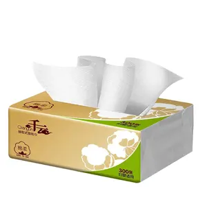 2024 Promotional China Factory 100% Wood Pulp Facial Paper Tissue 2Ply with Customized Logo Design