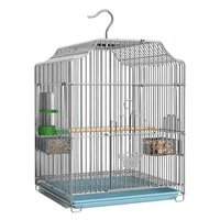 Cage à oiseaux, enclos d'élevage pliable en fil métallique électroplaqué, cage universelle multi-animaux, structure métallique robuste pour animaux de compagnie d'intérieur