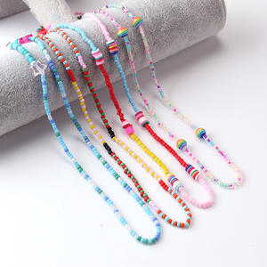 Cadena para Gafas y Mascarillas, con Cuentas de Colores Mixtos, Antideslizante, de Aleación, Estilo Europeo y Americano, Primavera 2024 - Product Image 2