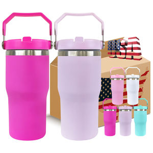 USA Warehouse 30oz Stainless Steel Double Wall Vacuum Insulated Tumbler Insulated Handle Leak-Proof BPA Free Matte Sublimation - Product Image 5