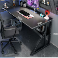 Bureau de jeu en métal pas cher avec LED et porte-gobelet, extensible, taille personnalisable, durable, ensemble moderne de bureau et chaise de jeu