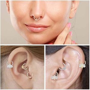 Anneau de nez abeille en acier inoxydable 316, boucle fermée sans soudure, design insecte, bijou de piercing - Product Image 4