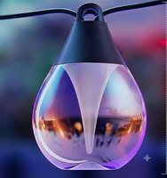 Guirlandes lumineuses solaires intelligentes RGBW, étanches IP67, pour extérieur, avec ampoules G60 en forme de pomme, pour l'ambiance du jardin et du camping