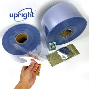 Upright Rigid Glossy Plastic Sheet Pvc Transparent Clear Pvc Rolls Pharmaceutical Pvc Film For Capsule Package