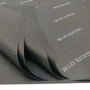 Personalizado negro impreso envoltura de papel de seda para su embalaje