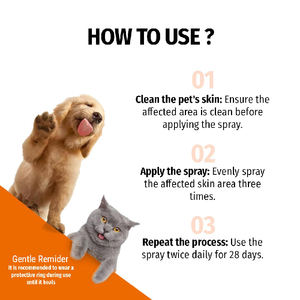 プライベートブランドの犬用ホットスポットスプレー、かゆみ止めスプレー。アレルギー、乾燥、かゆみのある皮膚、傷のケアに役立ちます。すべての動物に適しています。 - Product Image 5