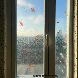 Pellicola per Vetri Quadrata a Cinque Colori Anti-Espulsione, per Bagno, Doccia, Finestra del WC, Privacy, Anti-Sbirciata, Elettrostatica - Product Image 5