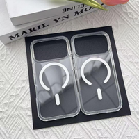 Coque de téléphone transparente premium magnétique anti-rayures anti-jaunissement antichoc fine et transparente pour iPhone 18 17 16 Pro Max Fundas
